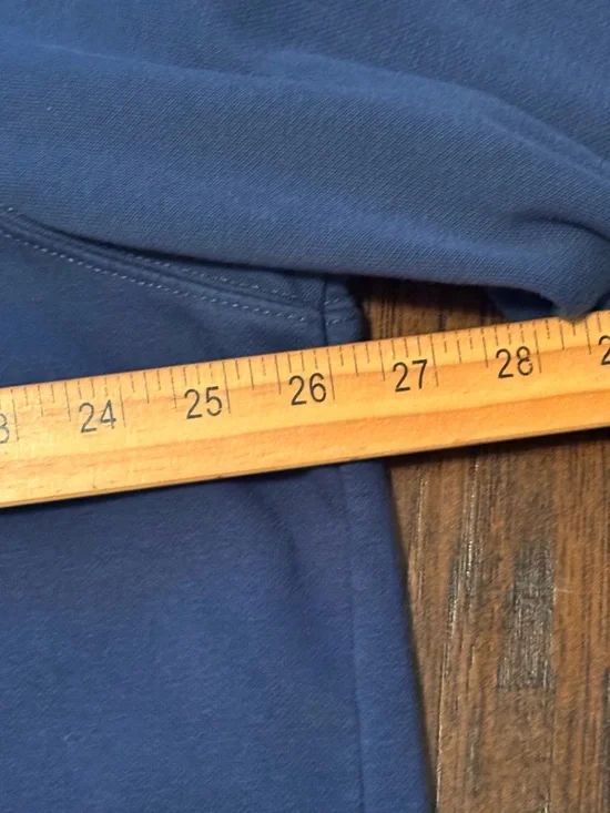 The North Face Hoodie Mens XXL Navy Sweatshirt Long Sleeve Hooded Big Logo - Picture 6 of 10